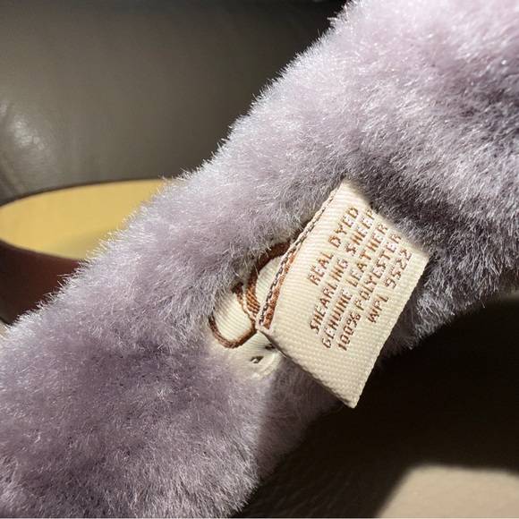 New UGG Grey Earmuffs Shearling Sheepskin Genuine Leather Trim Polyester Fill OS - Picture 9 of 16